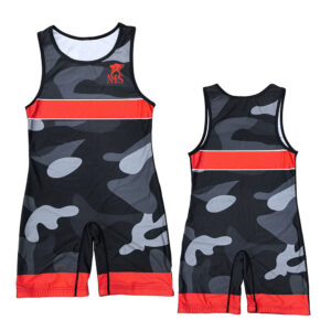 Sublimated Men's Wrestling Singlet, High-Performance Powerlifting Singlet,
